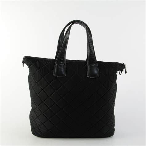 prada tessuto quilted nylon tote|prada leather tote.